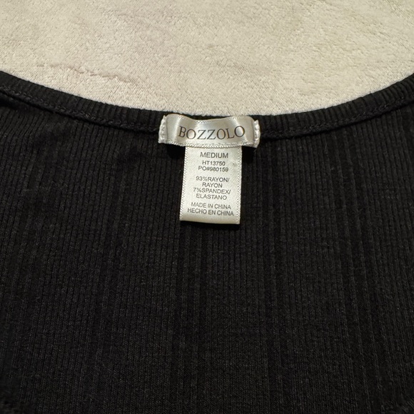 Bozzolo Black Button-Down Crop Top NWOT - Picture 5 of 10